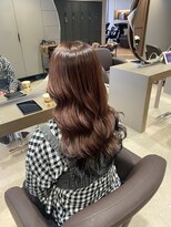 ショコララテ&nbsp;20代30代40代ピンクブラウン髪質改善カラー艶感ストレート