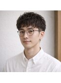 メンズツーブロックくせ毛風パーマ　20代 30代 40代 50代 60代