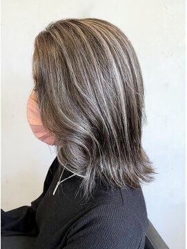 ケーズヘアー 津田沼ショア店(K's Hair) 透明感ハイライト白髪ぼかしグレージュ30代40代50代