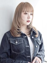 アルバム 新宿(ALBUM SHINJUKU)&nbsp;レイヤーカットレイヤーロングカーキベージュ_F0154