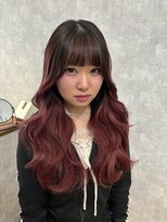 ルル(Lulu)&nbsp;ピンクベージュエンドカラーハイレイヤースタイル