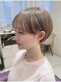 丸みショート　ワイドバング　京都美容室　進詩織