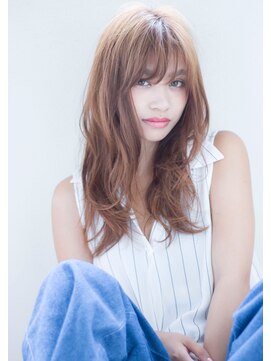 マリアバイアフロート(Maria by AFLOAT) 大人かわいいハニーヘア斜めバングマーメイドアッシュロング