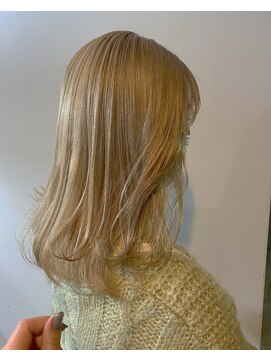 ヘアメイク オブジェ(hair make objet) 韓国ヘア 韓国スタイル ハイトーンブロンド