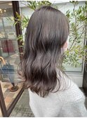 アッシュブラウンケアブリーチくびれミディ