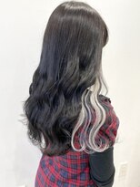 ランテルディ 渋谷(LANTERDIT)&nbsp;【LANTERDIT】インナーカラーエクステ/ホワイト/グレー/Risa