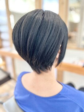 ポルム パプリカ(polum paprika) 大人可愛い黒髪暗紙ショートボブまるみシルエット髪質改善