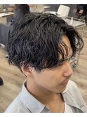 シャドウパーマ×デコ出し