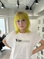 ハイプ(HYPE)&nbsp;【藤沢横浜】ルーツカラー/ベージュ×イエロー/ウルフレイヤー