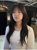 ハッシュカットハッシュレイヤー顔まわりレイヤーロングレイヤー