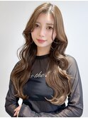髪質改善縮毛矯正レイヤーカット顔周り前髪韓国ミニウルフ/原宿