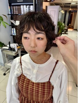 バム 名古屋栄店(BAMM) 伸ばし途中のショートパーマ【坂根】