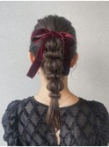 ヘアセット玉ねぎ編みおろし