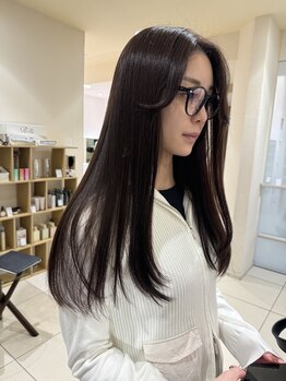 マージュ ギンザ(marju GINZA)の写真/独自の『マイナストリートメント』で髪の不純物を取り除き、TRの浸透・薬剤ダメージを最低限に抑え艶髪に―