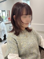 バサ 江古田店(BASSA)&nbsp;ボブウルフ/レッドカラー【会話控えめ美容師Runa】