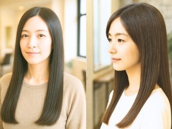 ジプソ 池袋西口(Gypso)の写真/毎朝のスタイリングが楽に！髪質改善も同時に叶う大人女性に選ばれるダメージレス縮毛矯正