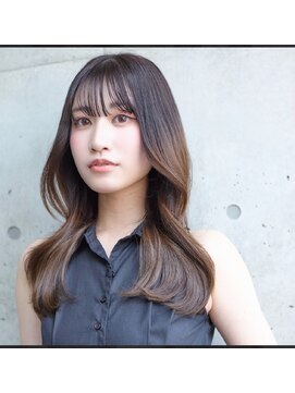 大人かわいいフェイスレイヤーロング