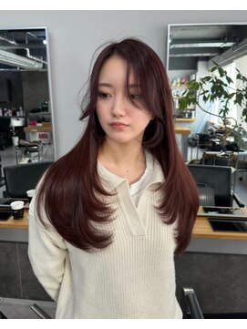 レブ 三条河原町(Reb,) レイヤーカットロング顔周りレイヤーハッシュカット京都