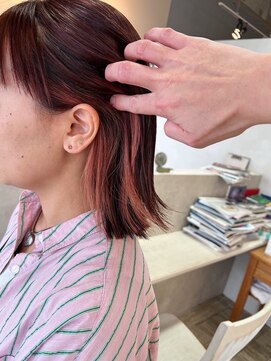 アスラン(ASLAN) 【aslan】沖縄ロブ/沖縄インナーカラー/インナーピンク