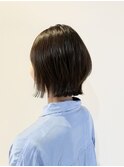 透け感ダークアッシュボブ