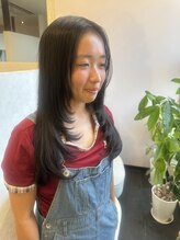ヘアサロンジェム(hair salon gem)&nbsp;顔まわりレイヤーロング