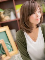 カバーヘアアンドスパ ブリス 浦和(COVER HAIR&SPA bliss) オンブレ艶カラー斜めバング耳かけ小顔ロブ浦和20代30代40代d!