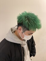 デコ(DECO) 《RYUSEI》メンズハイトーングリーンカラーべリーショート