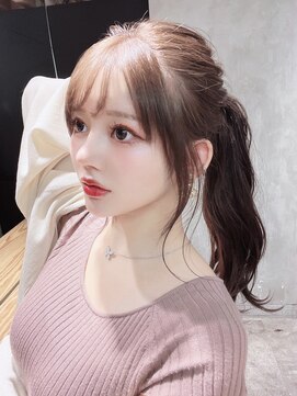 アイティーバイアルバム 八王子店(IT by ALBUM) 顔回りカール_大人ガーリーチョコレートプリカール_ba410021