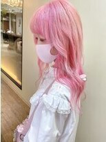 ディア(.eer) インナーカラー☆コットンキャンディーピンク×ピーチピンク