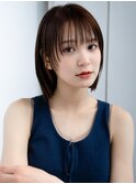 愛されショートシンプルストレートぱっつん前髪フェイスレイヤー