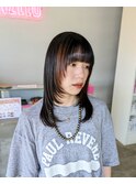 シャギーとポイントカラーでロングスタイル in SUMMER