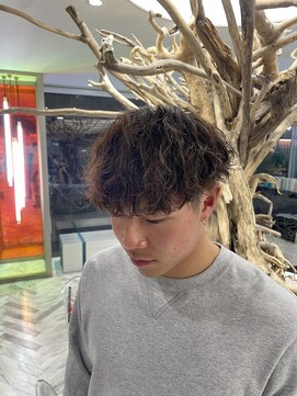 ゼスト 八王子店(ZEST) ブラウンカラー×波巻きパーマ【REON】