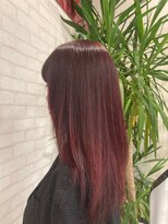 ビス リアン 川口店(Vis lien)&nbsp;20代30代40代大人可愛いシアーピンク透明感肩ライン外ハネ