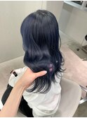 ネイビーカラー◎ブリーチ１回
