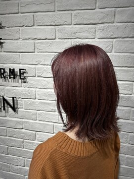 ヘア スパ ビューティー エールフォルム(HAIR SPA BEAUTY YELLFORME) ピンクブラウン×くびれ外ハネスタイル