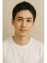 にもう&nbsp;ブルーブラック & スパイキーショート　フェザーパーマ01HH29