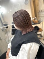 シールドヘアー 沖縄 新都心(C'LD Hair)&nbsp;切りっぱなし○ハイライト/ピンクベージュ