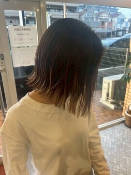 シャトン(chaton) 大人可愛い20代30代◎ハイライト×暗髪外はねボブ