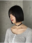 切りっぱなしボブ大人ボブ顔周りカット髪質改善