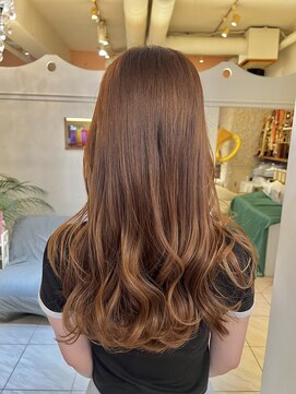 フレイストート(Frais Tout) 髪質改善_美髪矯正_ピンクブラウン_ダブルカラー＿ブリーチあり