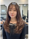 ワンカールレイヤーロング韓国髪質改善顔まわり 渋谷表参道