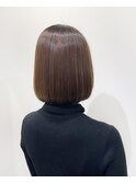髪質改善ストレート×切りっぱなしボブ