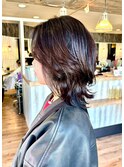 大人女性にピッタリ◎顔まわりレイヤー×ウルフ