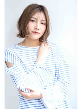 ヘアーパレス フタバ(Hair palace FUTABA) ワンレンボブ/アースカラー/マロンベージュ