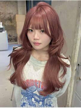 ソル ジングウマエ(SOL JINGUMAE) mayu//ラベンダーピンクベージュウルフレイヤーハッシュカット