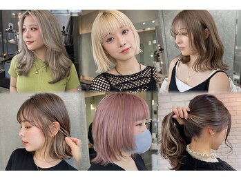 ロンドワン 三宮元町(Lond one)の写真/ケアブリーチでダメージレスなインナーカラー、ダブルカラーで可愛く☆薬剤にも細かなこだわり[三宮/元町]