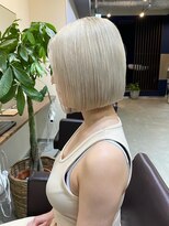 バランス 原宿 表参道(balance)&nbsp;ベージュブロンド×ぱつっとボブ