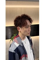 エスケイブ(S/CAVE)&nbsp;かきあげアップバング×ソフトツイストC×深みレッド（カラー）