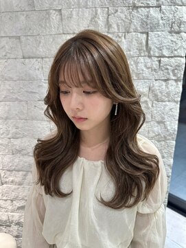 アース 藤沢店(HAIR&MAKE EARTH) 【韓国風レイヤー×コテ巻き風パーマ】