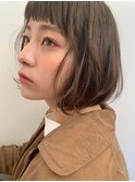 Pearl/フレンチボブ/マットブラウン/グレーベージュ/秋色